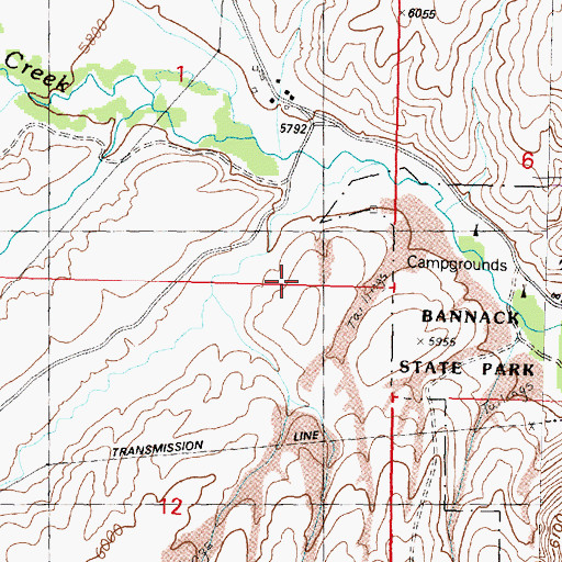 Topographic Map of Placer Mines, MT