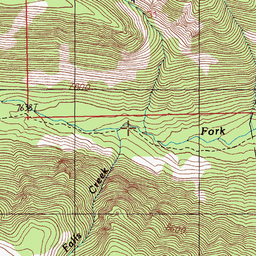 Topographic Map of Plateau Creek, MT