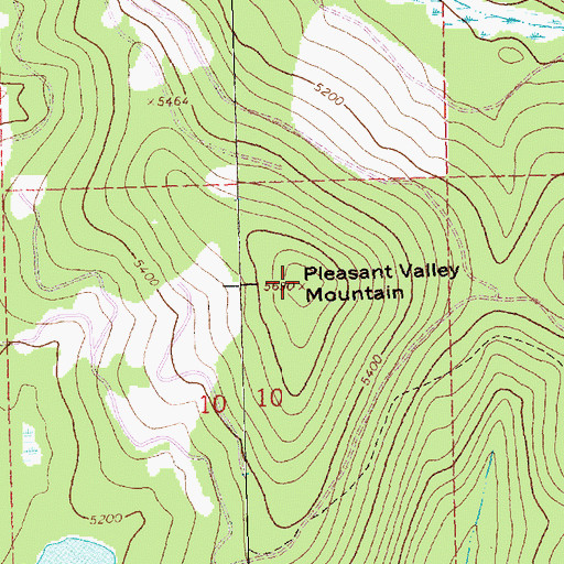 Topographic Map of Pleasant Valley Mountain, MT