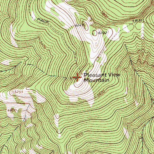Topographic Map of Pleasant View Mountain, MT