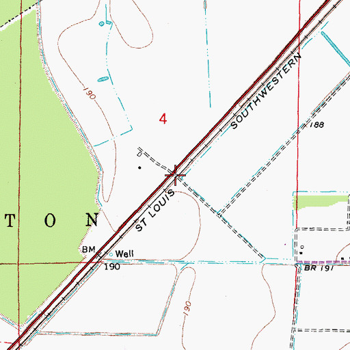 Topographic Map of Diantha (historical), AR