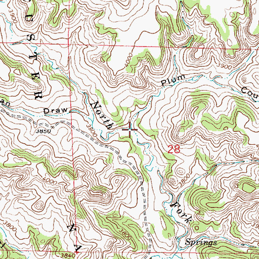 Topographic Map of Plum Coulee, MT