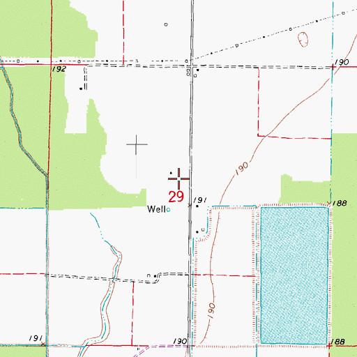 Topographic Map of Walnut Grove School, AR