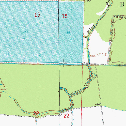 Topographic Map of Main Canal, AR