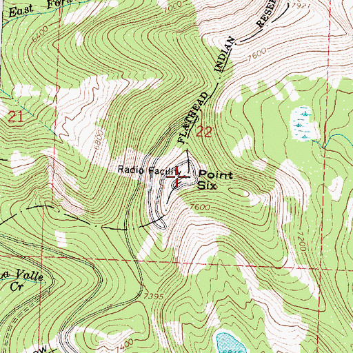 Topographic Map of Point Six, MT