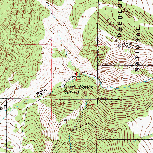 Topographic Map of Pole Canyon, MT