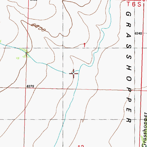 Topographic Map of Pole Creek, MT