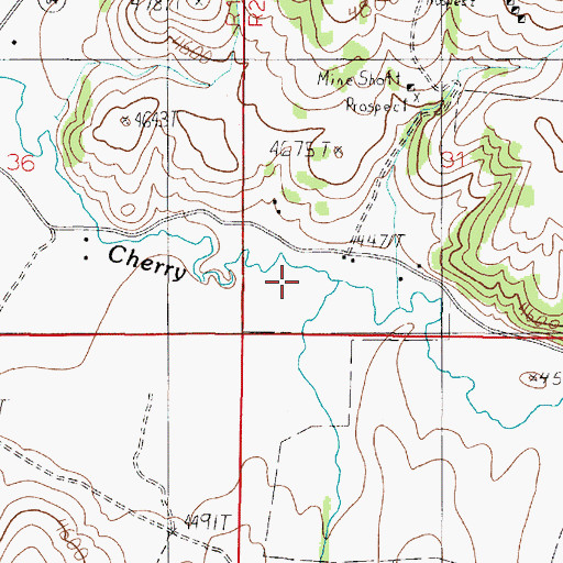 Topographic Map of Pole Creek, MT