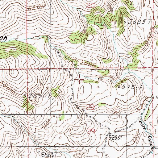 Topographic Map of Pole Gulch, MT