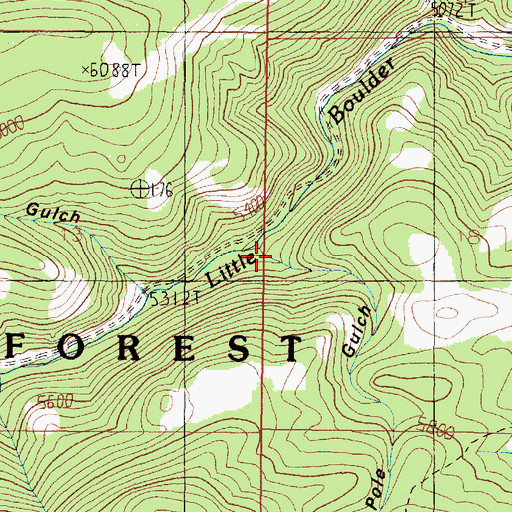 Topographic Map of Pole Gulch, MT
