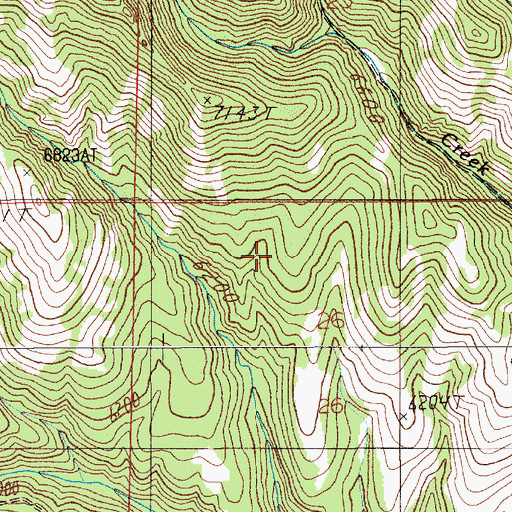Topographic Map of Pole Gulch Trail, MT