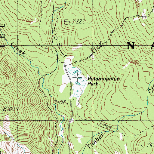 Topographic Map of Potamogeton Park, MT
