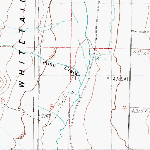 Topographic Map of Pony Creek, MT