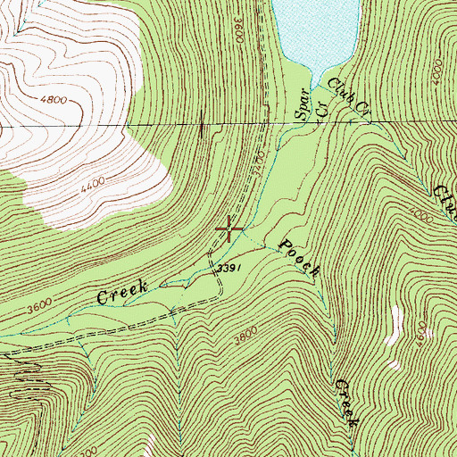Topographic Map of Pooch Creek, MT