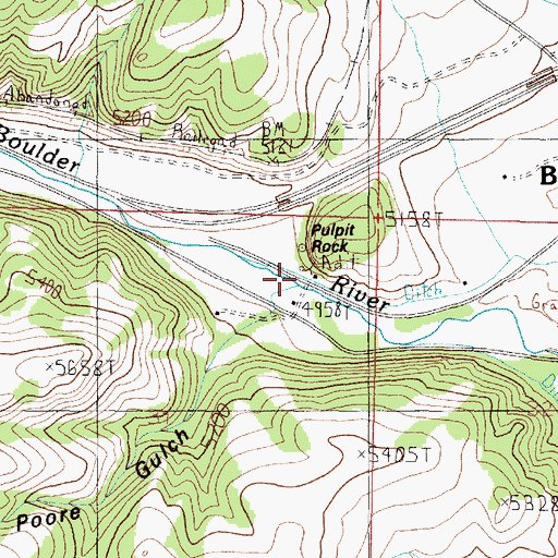 Topographic Map of Poore Gulch, MT