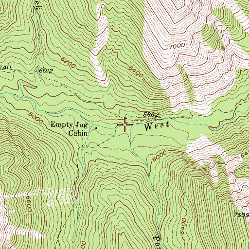 Topographic Map of Porcupine Creek, MT