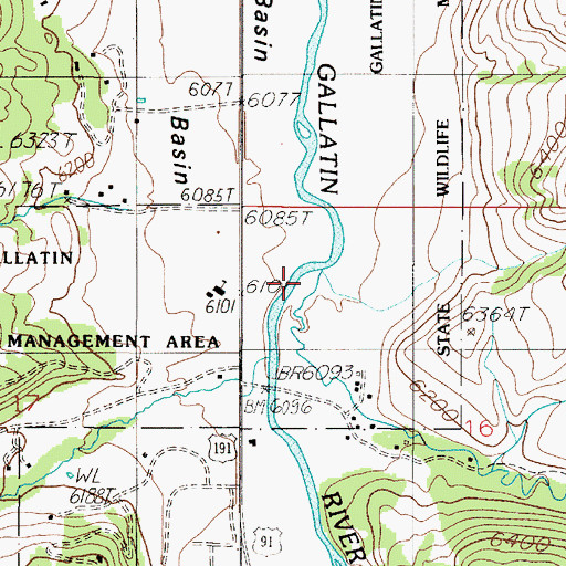 Topographic Map of Porcupine Creek, MT