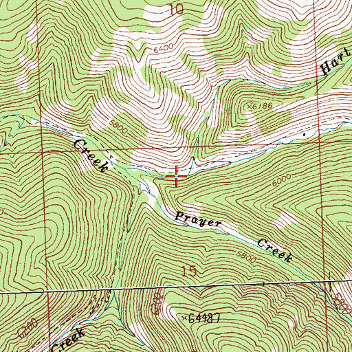 Topographic Map of Porcupine Creek, MT