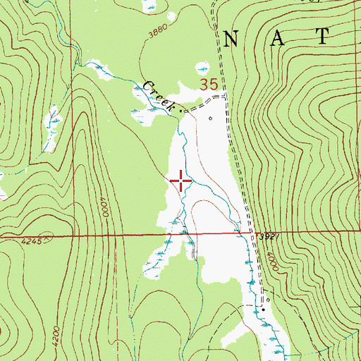 Topographic Map of Porcupine Creek, MT