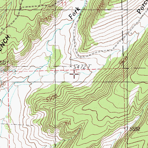 Topographic Map of Porcupine Gulch, MT