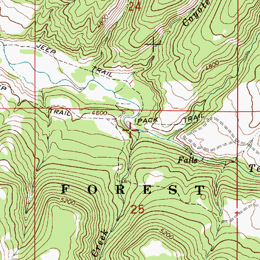 Topographic Map of Post Creek, MT