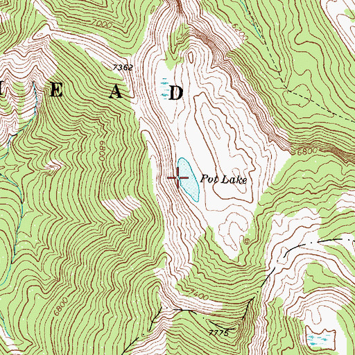 Topographic Map of Pot Lake, MT