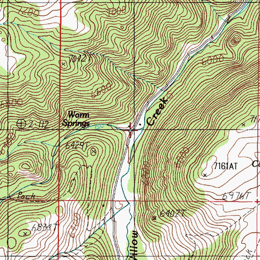 Topographic Map of Potosi Creek, MT