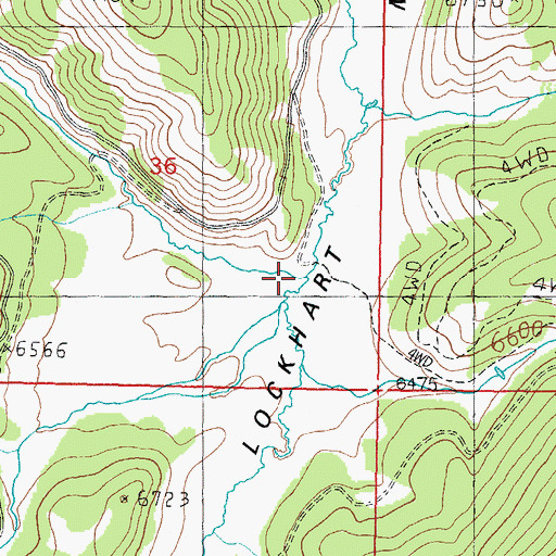 Topographic Map of Powderhorn Creek, MT