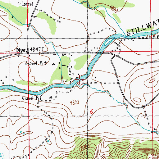 Topographic Map of Prairie Creek, MT