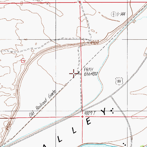 Topographic Map of Pray Siding, MT