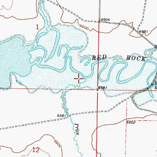 Topographic Map of Price Creek, MT