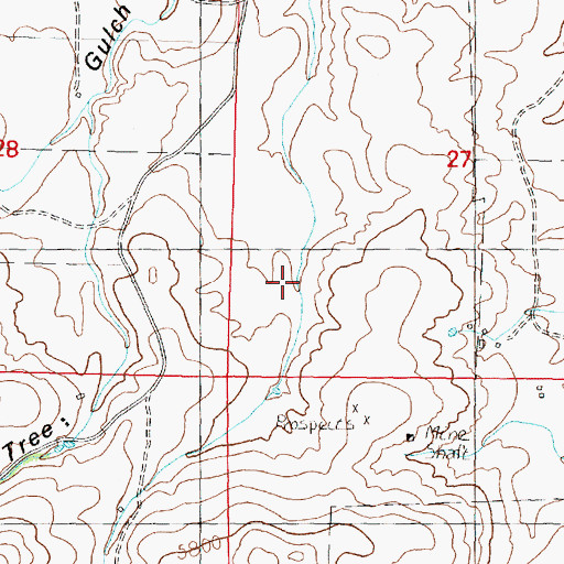 Topographic Map of Price Gulch, MT
