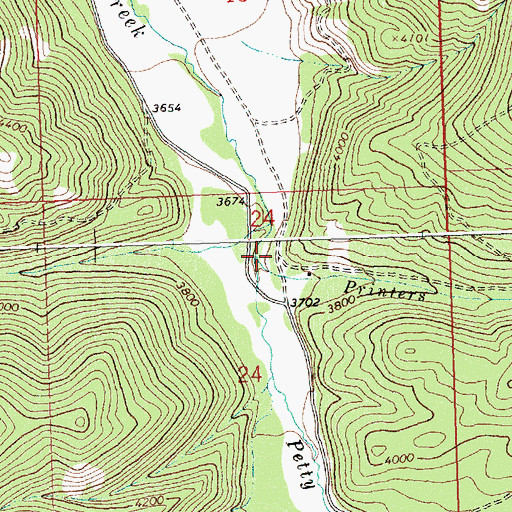 Topographic Map of Moulton Reservoir Number Two, MT