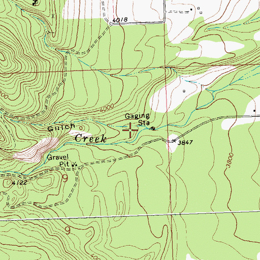 Topographic Map of Printz Gulch, MT