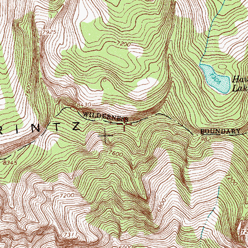Topographic Map of Printz Ridge, MT