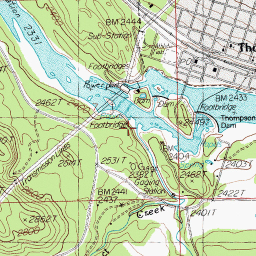 Topographic Map of Prospect Creek, MT