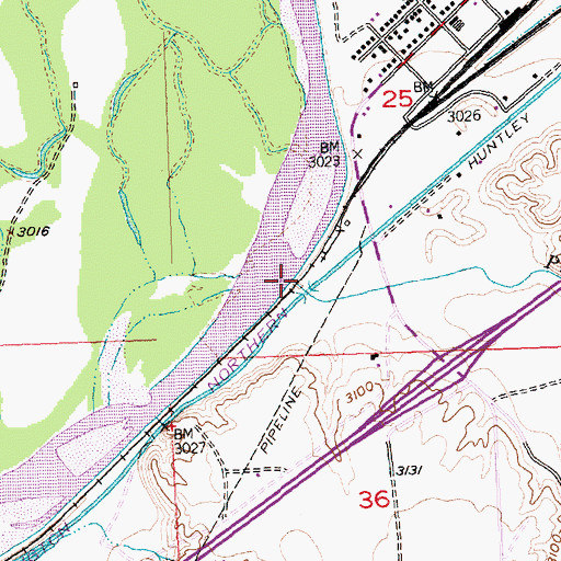 Topographic Map of Pryor Creek, MT