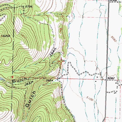 Topographic Map of Puller Gulch, MT