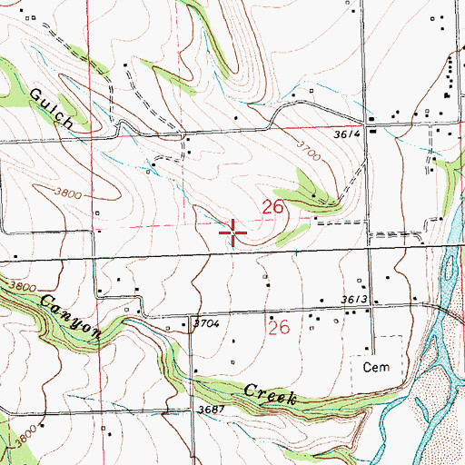 Topographic Map of Putman Gulch, MT