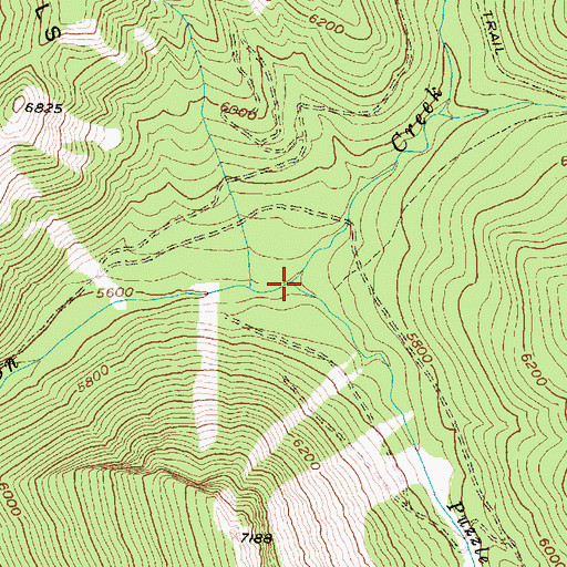Topographic Map of Puzzle Creek, MT