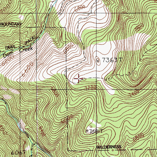 Topographic Map of Pyramid Trail, MT