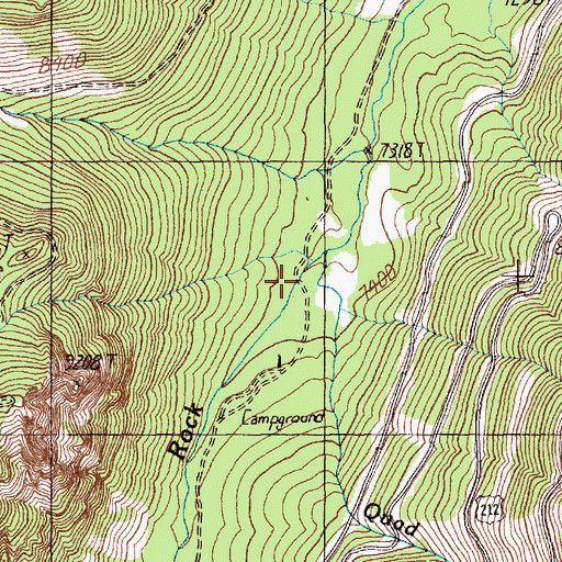 Topographic Map of Quad Creek, MT