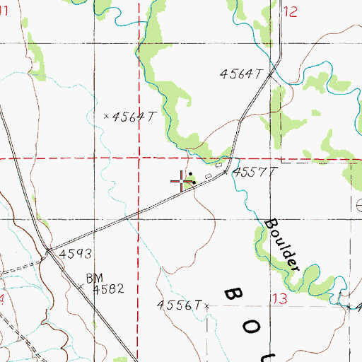 Topographic Map of Quaintance Ranch, MT