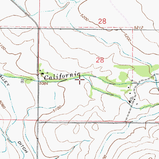 Topographic Map of Quaking Aspen Creek, MT