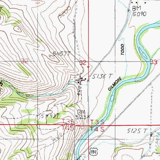 Topographic Map of Quarry Gulch, MT