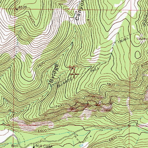 Topographic Map of Quartz Hill Trail, MT