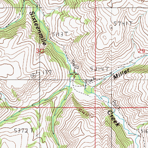 Topographic Map of Quaw Creek, MT