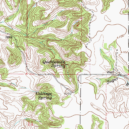 Topographic Map of Quebbeman Spring, MT