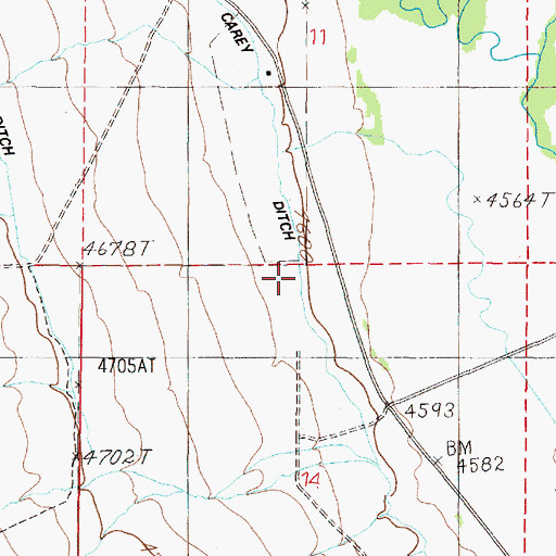 Topographic Map of Quinn Creek, MT