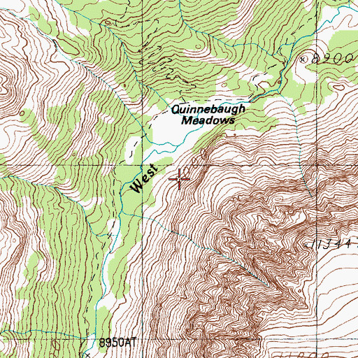 Topographic Map of Quinnebaugh Meadows, MT